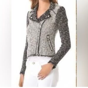Rebecca Taylor Black and White biker jacket